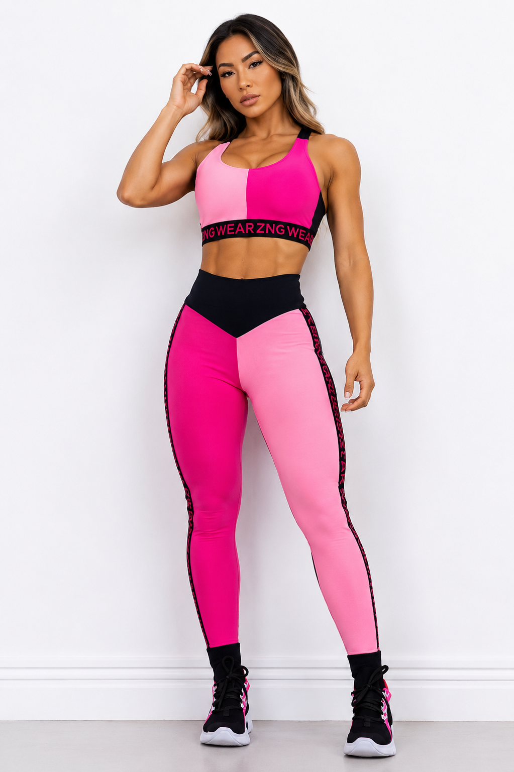 Legging Tricolor Rosa/Pink